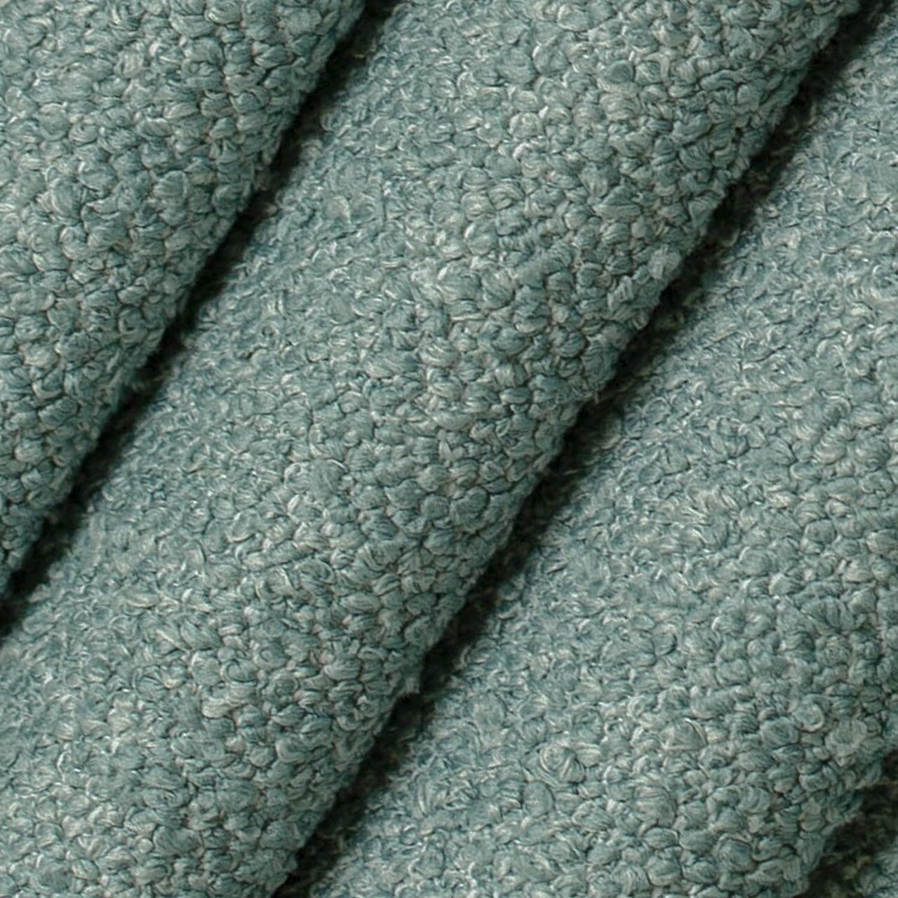 Aqua Made in America Boucle Textured Upholstery Fabric by The Yard - SKU: Marisol Pool